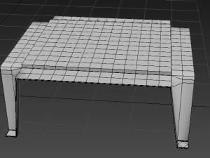 간단한 의자 차 커피 테이블 3D 모델