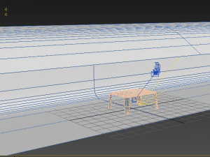간단한 의자 차 커피 테이블 3D 모델