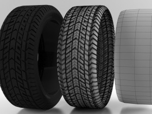 car tire 3D-Modell