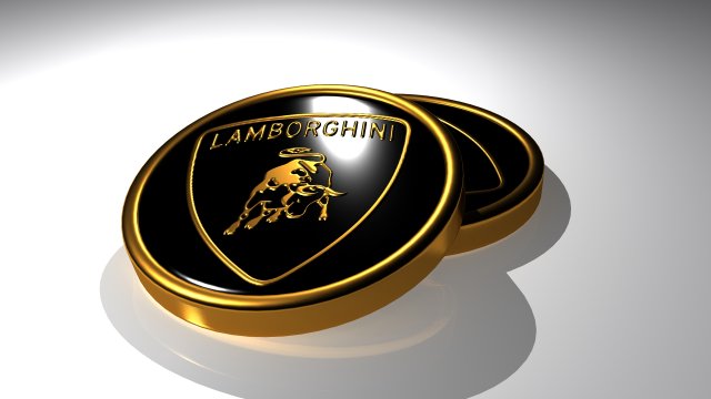 lamborghini logo 3D Model .c4d .max .obj .3ds .fbx .stl .blend 