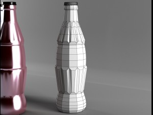coca cola bottle low poly 3D Model