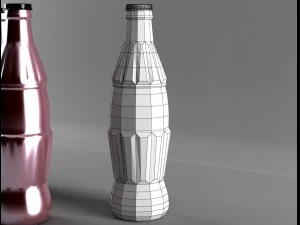 coca cola bottle low poly 3D Model