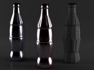 coca cola bottle low poly 3D Model