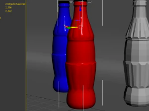 coca cola bottle low poly 3D Model