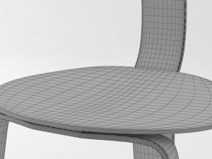 simple wood chair 3D मॉडल