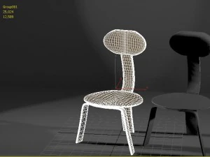 simple wood chair 3D Model