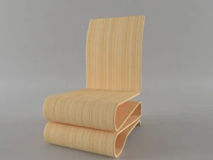 simple wood chair 3D Model