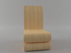 simple wood chair 3D Модель