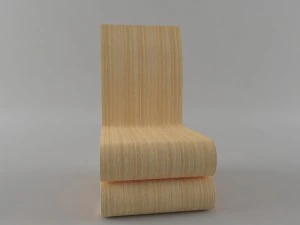 simple wood chair 3D Model