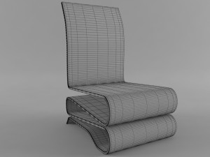 simple wood chair 3D Модель