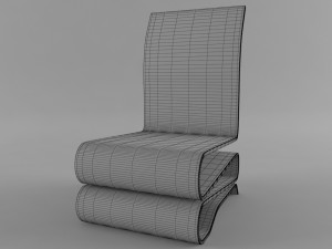 simple wood chair 3D Модель