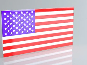 9 flags collection 3D Model