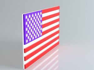 9 flags collection 3Dモデル