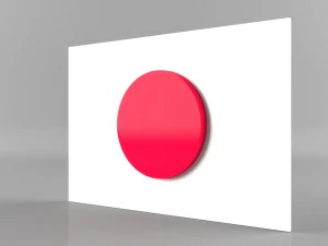 9 flags collection 3D Model