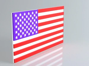 9 flags collection 3D Model