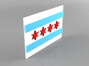 9 flags collection 3D Model