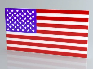 9 flags collection 3D Model