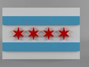 9 flags collection 3D Model