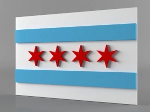 9 flags collection 3D Model