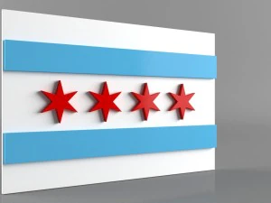 9 flags collection 3D Model