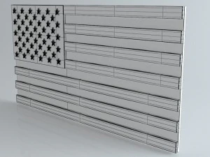 9 flags collection 3D Model