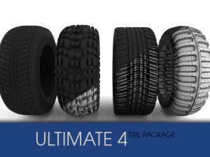 pacote de pneus ultimate 4 s Modelo 3D