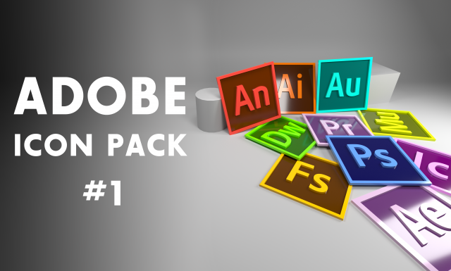 adobe icon and logo pack 01 low-poly s Modèle 3D .c4d .max .obj .3ds .fbx .stl .blend