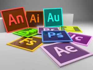 adobe icon and logo pack 01 low-poly s Modèle 3D