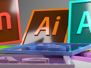adobe icon and logo pack 01 low-poly s Modèle 3D