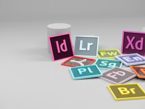 adobe icon or logo pack 2 3D Model