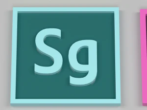 adobe icon or logo pack 2 3D Model