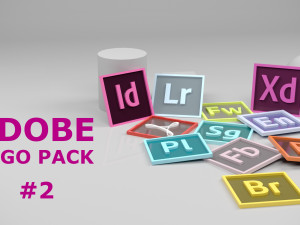 adobe icon or logo pack 2 3Dモデル