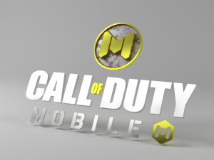 call of duty mobile logo and title low-poly 3D Model