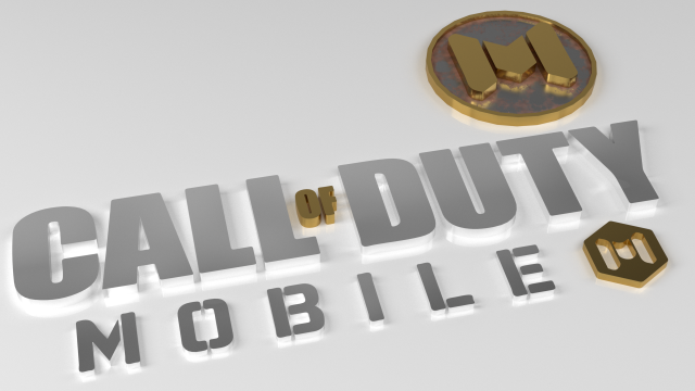 Call Of Duty Mobile Logo And Title Low-Poly 3D Модель In Другое.