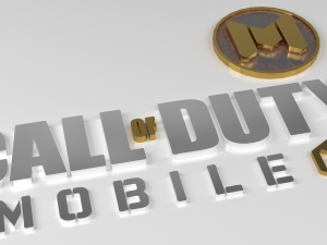 call of duty mobile logo and title low-poly 3D-Modell