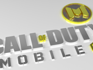 call of duty mobile logo and title low-poly 3D-Modell