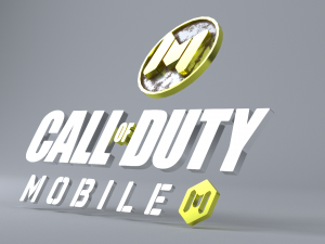 call of duty mobile logo and title low-poly 3D-Modell