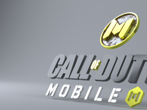call of duty mobile logo and title low-poly 3D-Modell