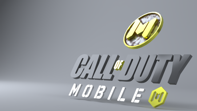 Call Of Duty Mobile Logo And Title Low-Poly 3D Модель In Другое.