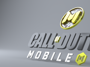 call of duty mobile logo and title low-poly 3D-Modell
