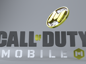 call of duty mobile logo and title low-poly 3D-Modell