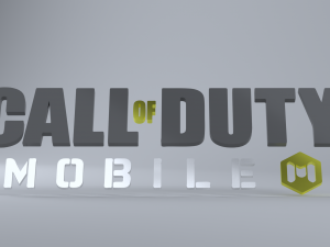 call of duty mobile logo and title low-poly 3D-Modell