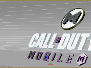call of duty mobile logo and title low-poly 3D-Modell