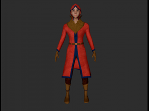 girl in red 3D 모델