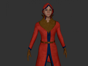 girl in red Modello 3D