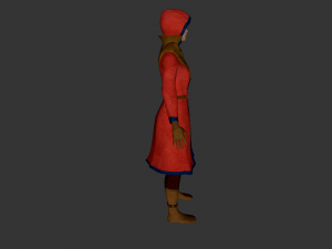 girl in red Modello 3D