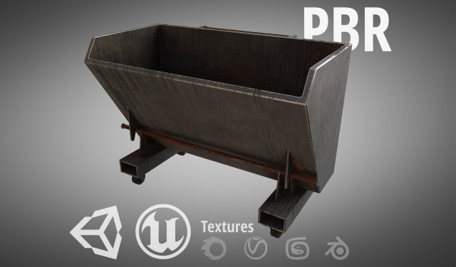 stell dumpster Modello 3D .c4d .max .obj .3ds .fbx .stl .blend 