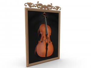 art frame with ornament and texture 3D Model