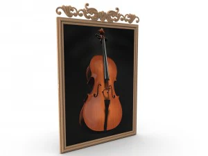 art frame with ornament and texture 3D Model