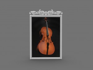 art frame with ornament and texture 3D Model